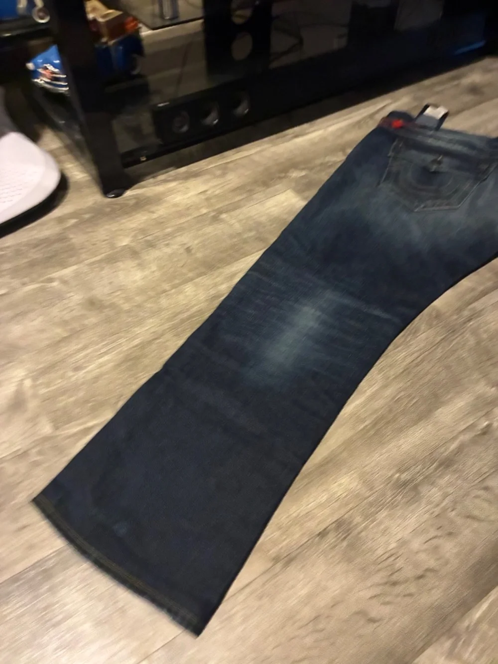 Vintage True Religion Billy Relaxed Bootcut Jeans Dark Wash Denim SZ 44 NWT New